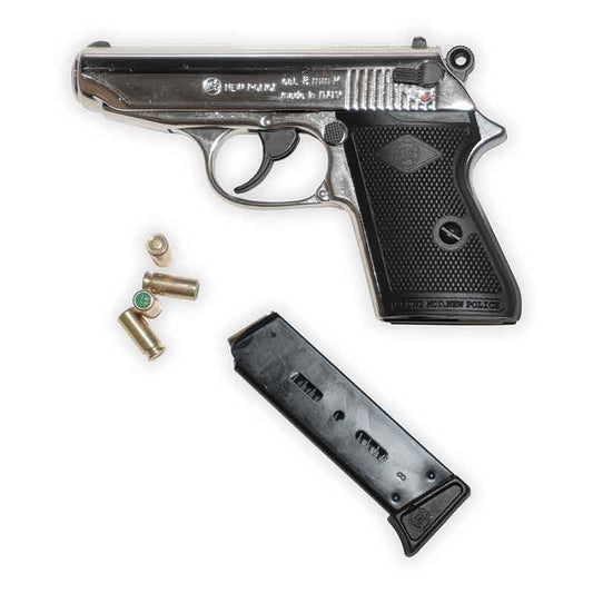 Pistola de fogueo Bruni Lady K | 8 mm PAK de percusión superior | Acabado niquelado