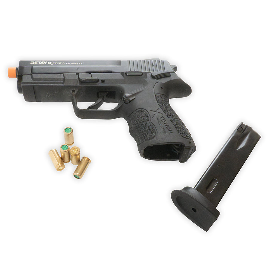 Retay XTREME Front-Firing Blank Pistol Black Finish 9mm PAK