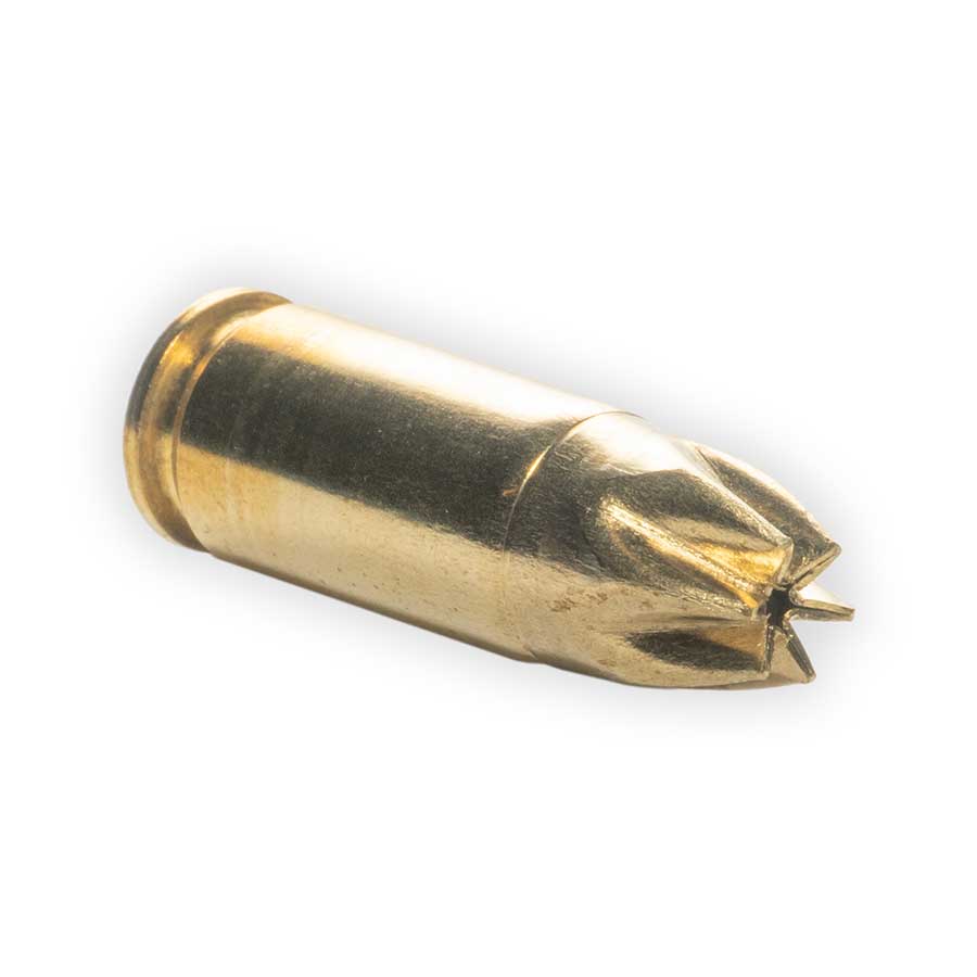 Munición de fogueo de latón para calibre 9 mm automático (9 x 19 mm Parabellum) | 50 cartuchos