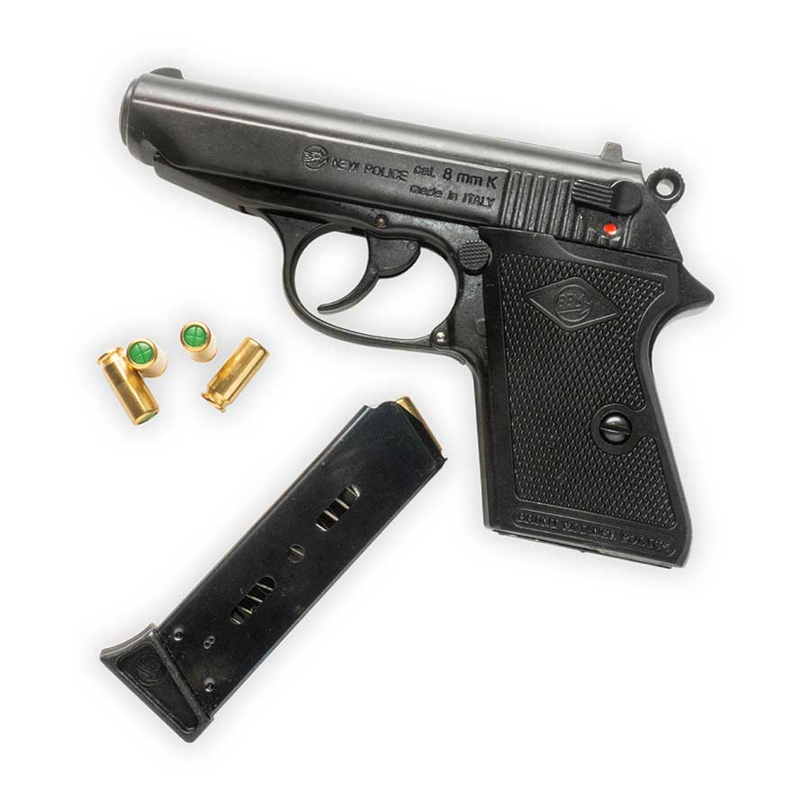 Bruni Lady K Blank-Firing Pistol | Semi-Auto Top-Firing 8mm PAK | Blued Finish