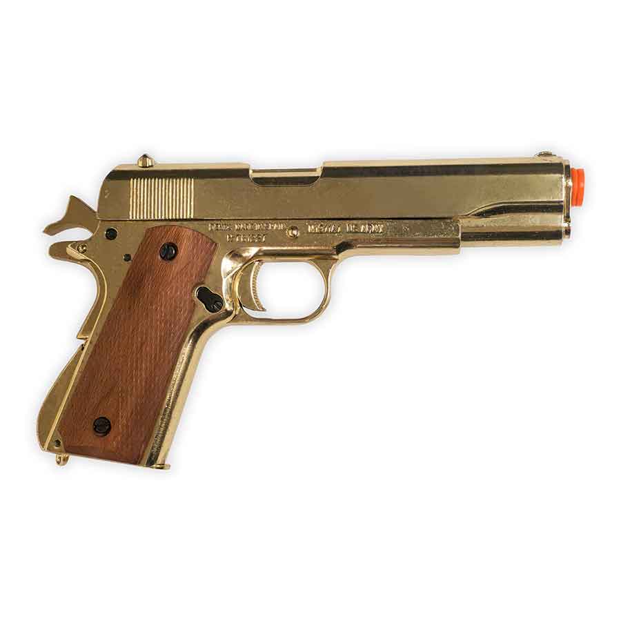 Non-Firing M1911 Replica | Denix | Gold Finish Wooden Grips