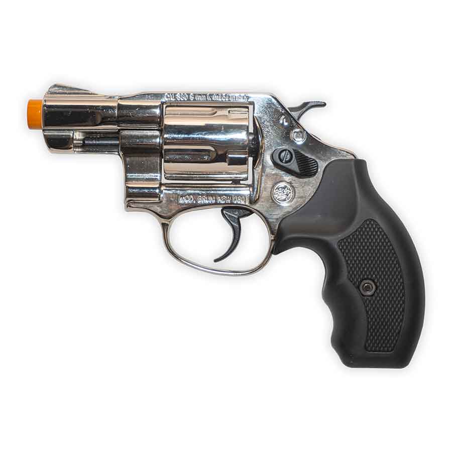 .38 Special Blank-Firing Revolver | Front Firing 2" Barrel .380 Cal | Nickel Finish
