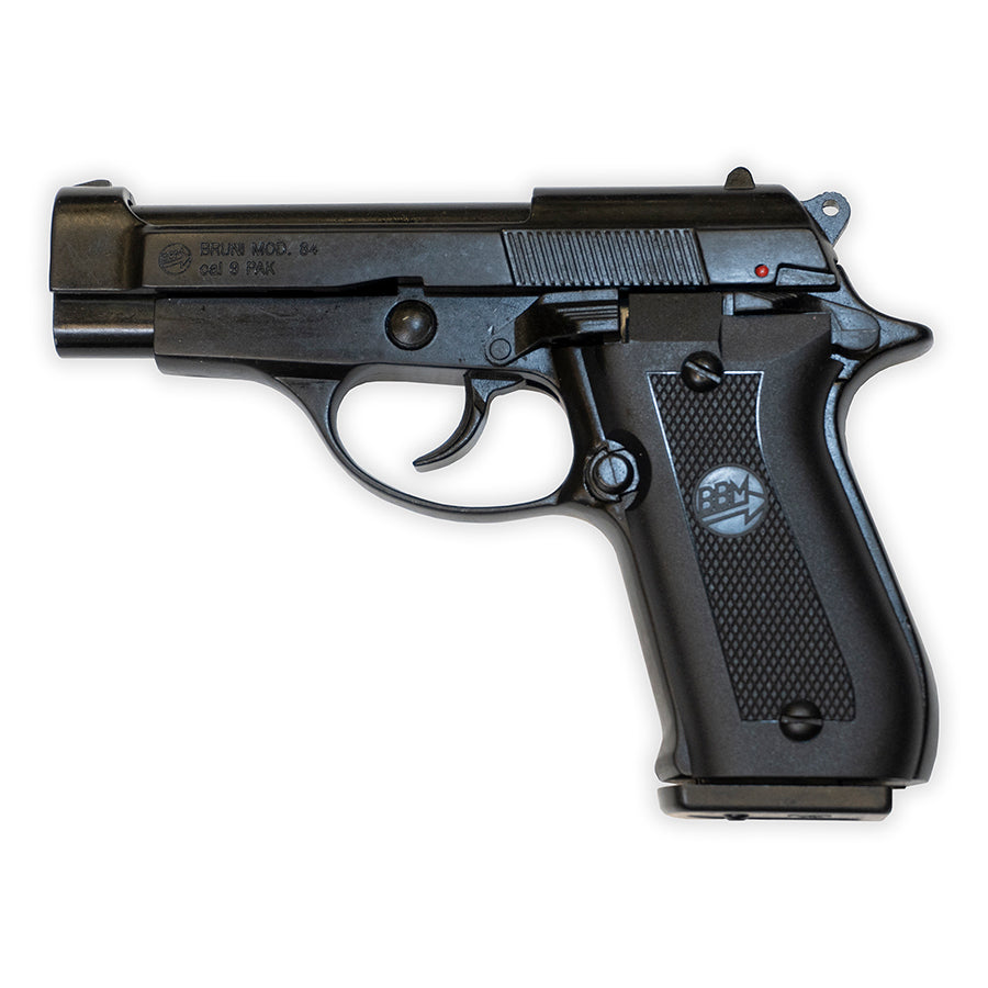 Bruni Model 84 Blank-Firing Pistol | Semi-Auto 9mm PAK | Black Finish