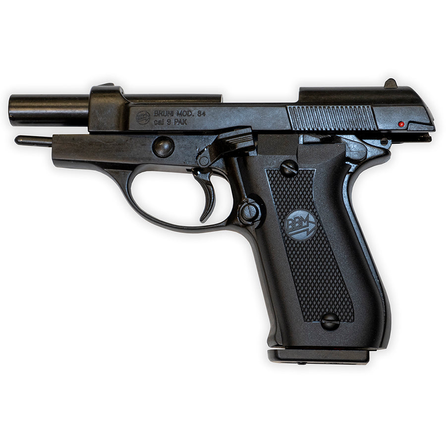 Bruni Model 84 Blank-Firing Pistol | Semi-Auto 9mm PAK | Black Finish