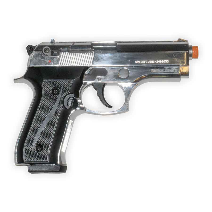 Ekol Dicle 8000 Blank-Firing Pistol | Front-Firing Semi-Auto 9mm PAK | Nickel Finish