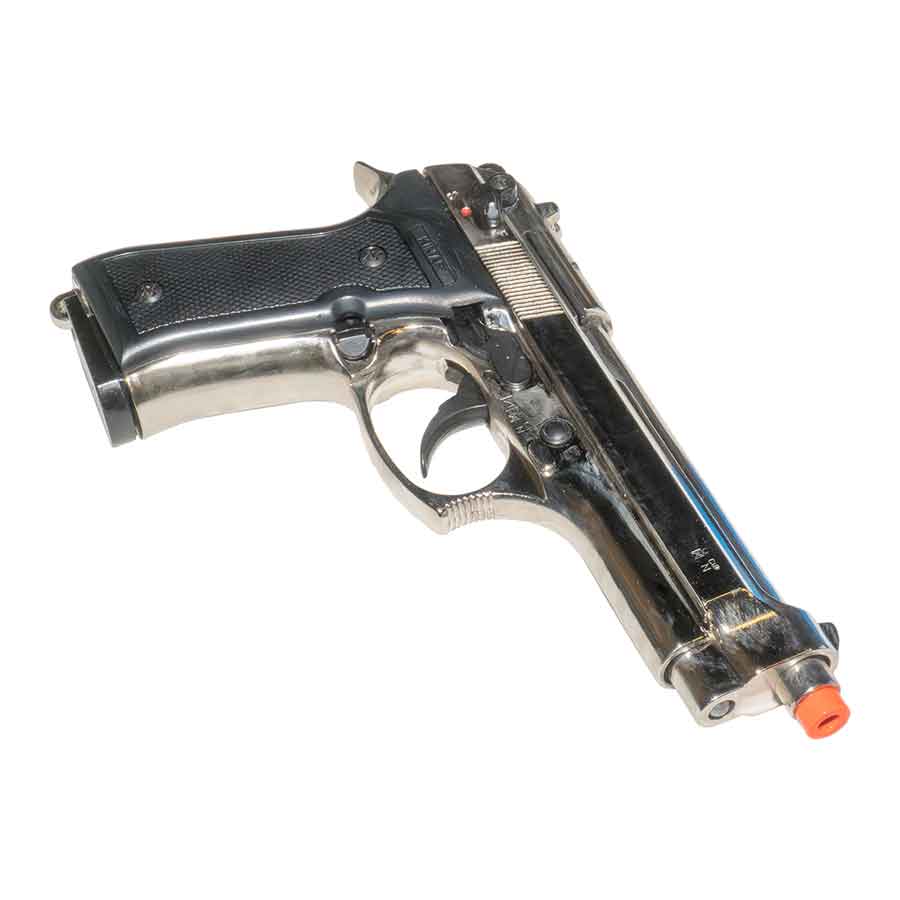 Kimar Model 92 Blank-Firing Pistol | Semi-Auto Front-Firing 9mm PAK | Nickel Finish