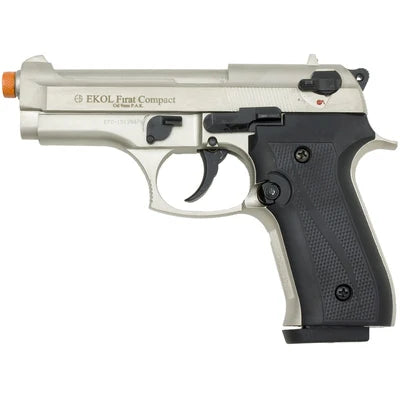 Ekol Firat Compact 92 Blank-Firing Pistol | Semi-Auto Front-Firing 9mm PAK | Satin Finish