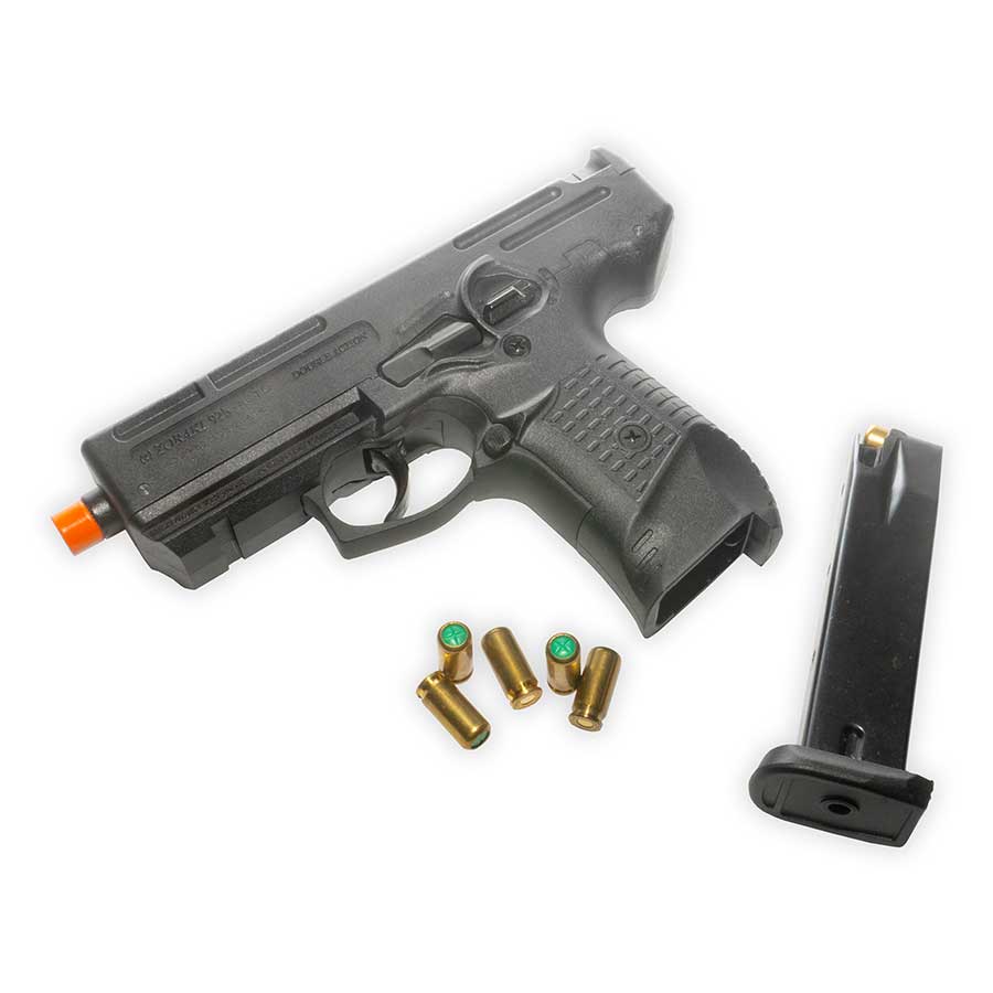 Pistola de fogueo ZORAKI 925 | 9 mm PAK, totalmente automática, de disparo frontal | Acabado pavonado