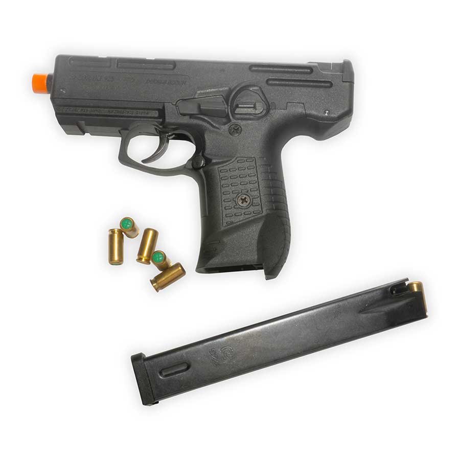 Pistola de fogueo ZORAKI 925 | 9 mm PAK, totalmente automática, de disparo frontal | Acabado pavonado