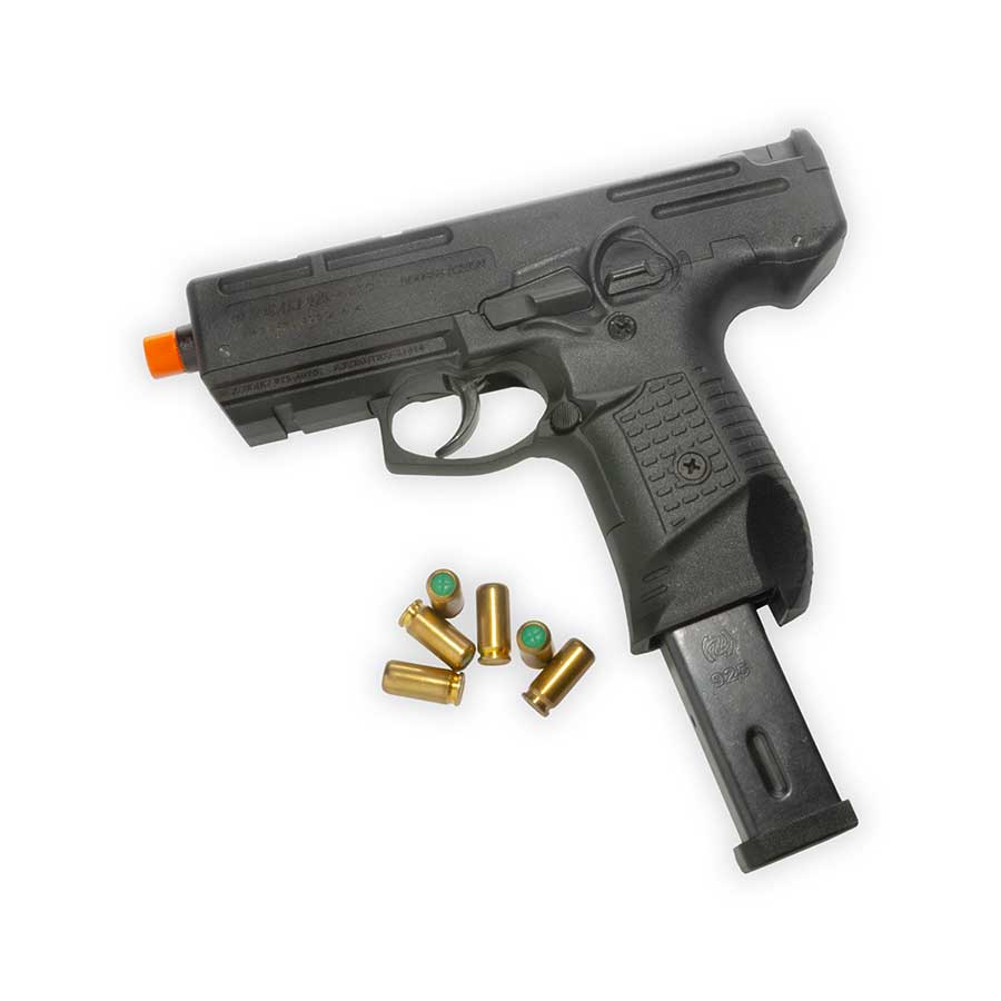 Pistola de fogueo ZORAKI 925 | 9 mm PAK, totalmente automática, de disparo frontal | Acabado pavonado