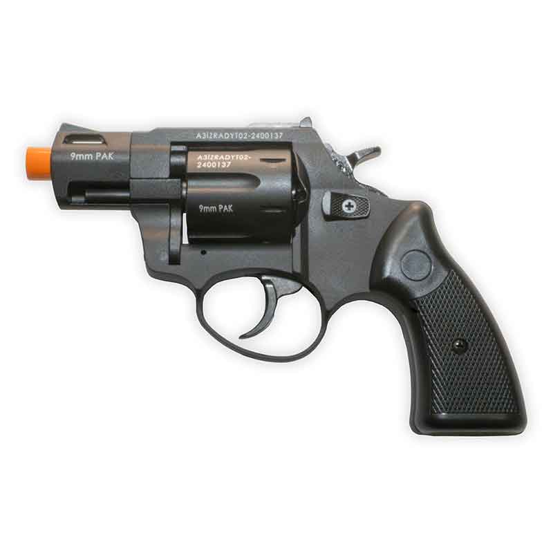 ZORAKI R2 2" Barrel Blank-Firing Revolver | Front-Firing 9mm PAK / .380 Caliber | Black Finish