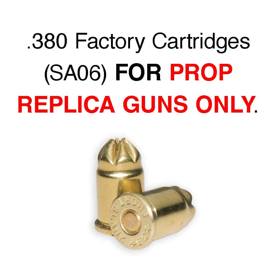 .380 Brass Stage Blank Ammunition (9mm RK) Factory Load | 50 Rounds