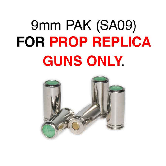 9mm PAK Blank Ammunition Full Load | 50 Rounds