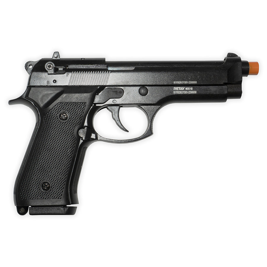Retay Mod 92 Front-Firing Blank Pistol Black Finish 9mm PAK