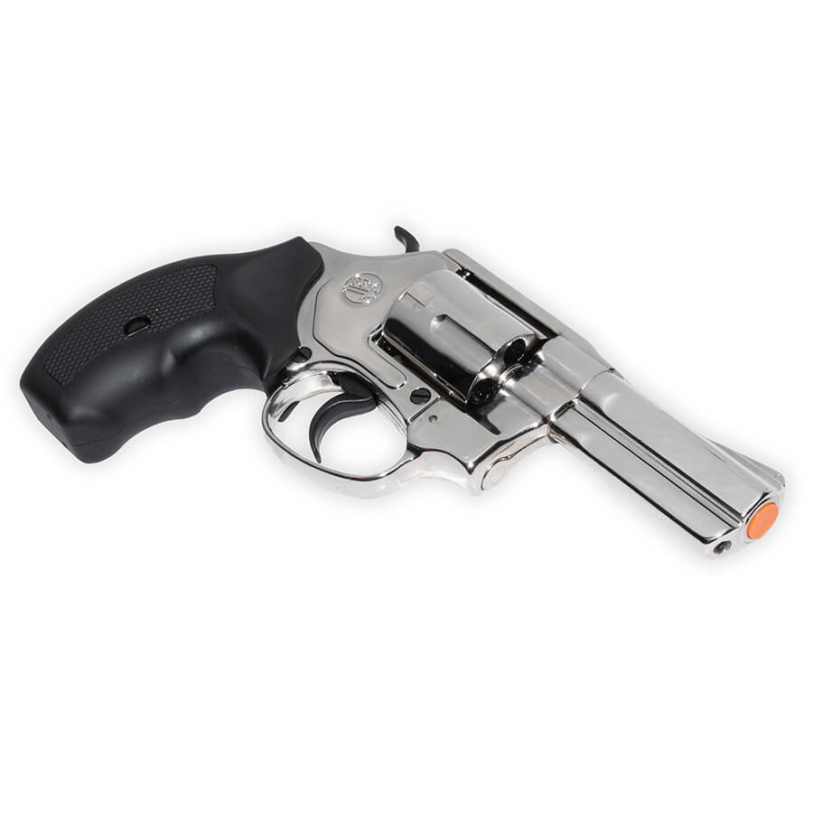 Bruni .38 Special 3" Barrel Blank-Firing Revolver | Side-Firing .380 Caliber | Nickel Finish