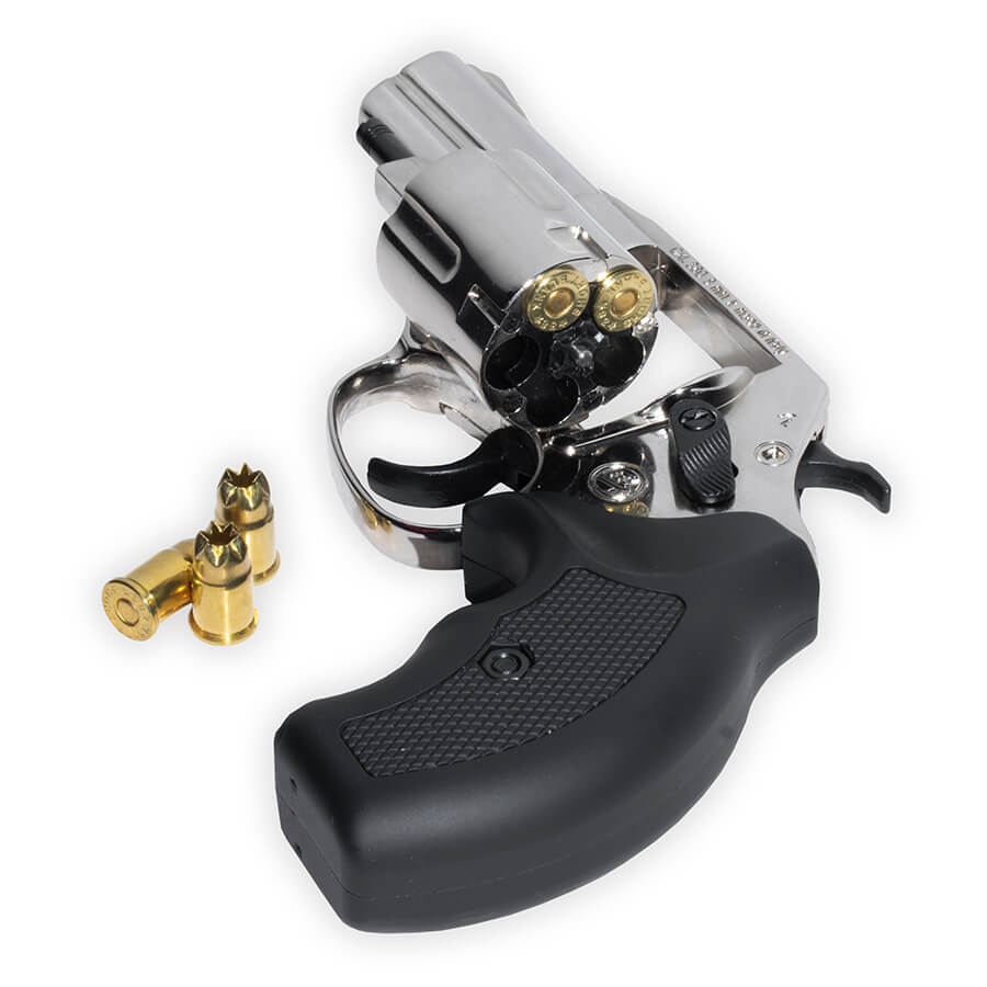 Bruni .38 Special 3" Barrel Blank-Firing Revolver | Side-Firing .380 Caliber | Nickel Finish