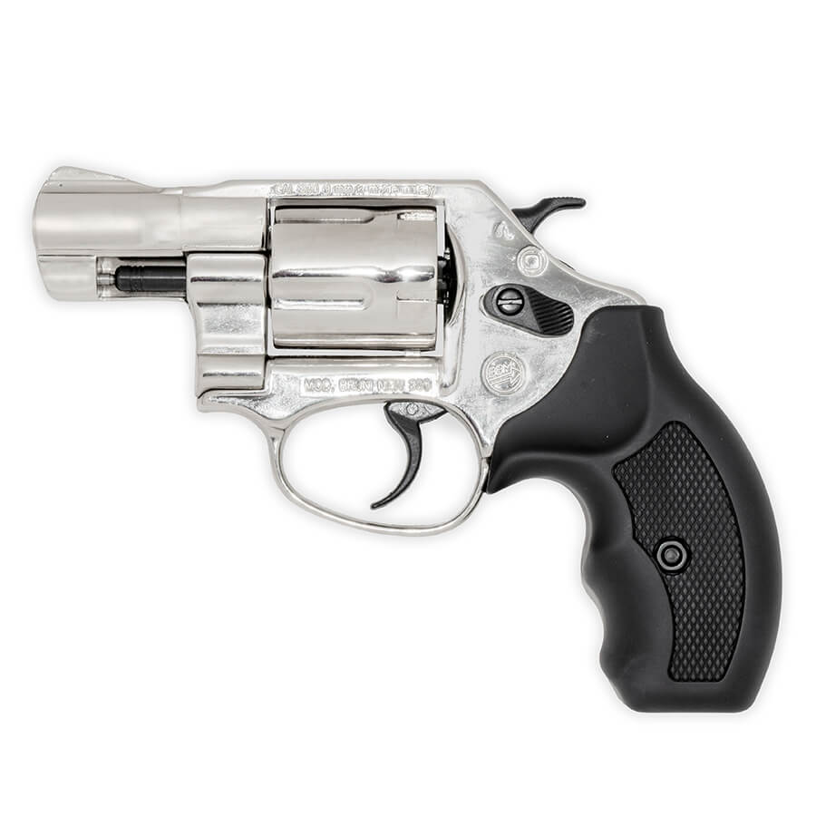 Bruni .38 Special 2" Barrel Blank-Firing Revolver | Top-Firing .380 Caliber | Nickel Finish