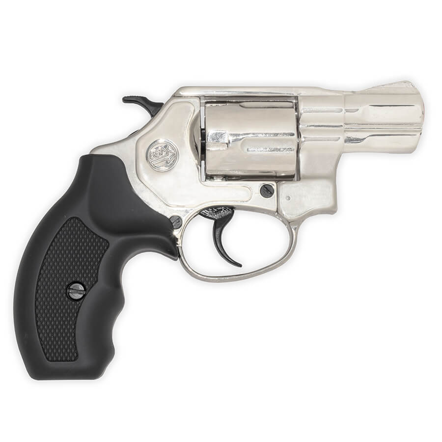 Bruni .38 Special 2" Barrel Blank-Firing Revolver | Top-Firing .380 Caliber | Nickel Finish