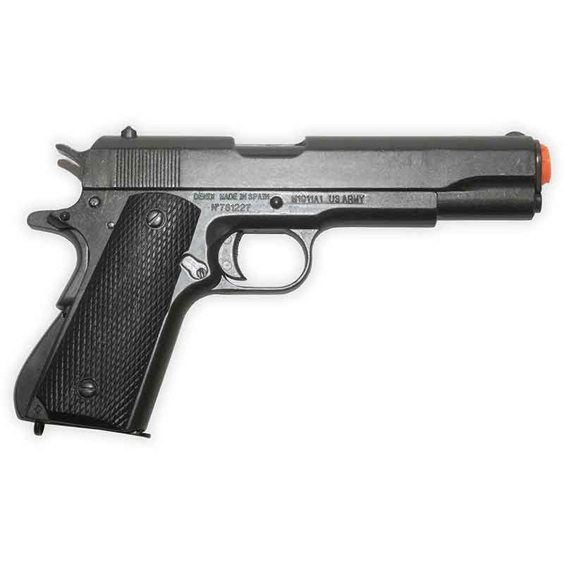 Non-Firing - M1911 Replica | Denix | Removable Magazine | Blued Finish with Scored Grips