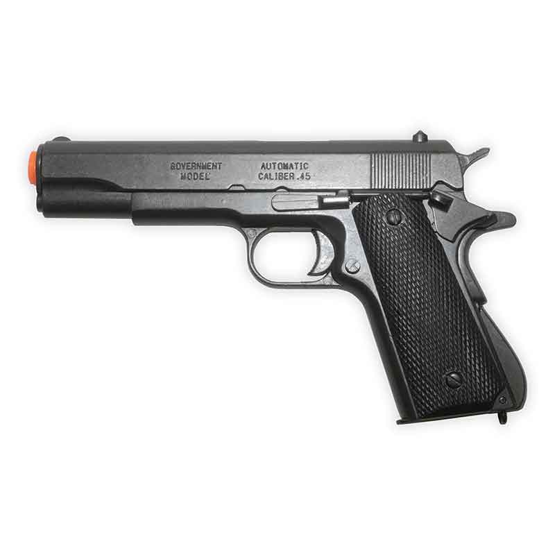 Non-Firing - M1911 Replica | Denix | Removable Magazine | Blued Finish with Scored Grips