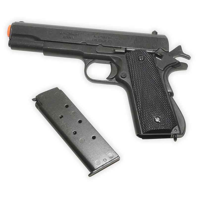 Non-Firing - M1911 Replica | Denix | Removable Magazine | Blued Finish with Scored Grips