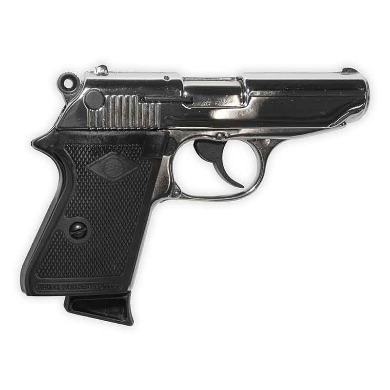 Bruni Lady K Blank-Firing Pistol | Top-Firing 8mm PAK | Nickel Finish