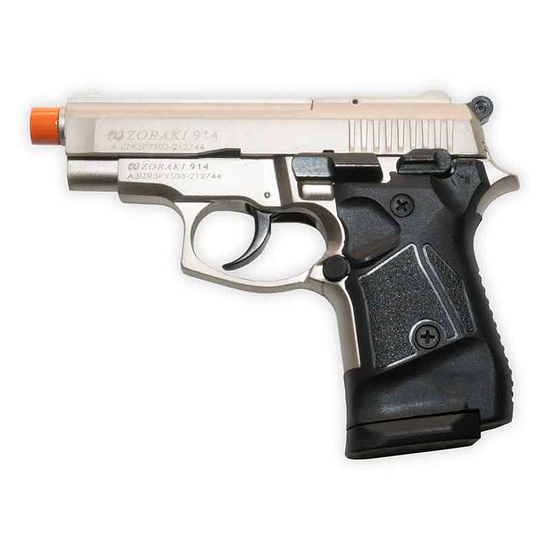 Zoraki 914 Blank-Firing Pistol | Semi-Auto Front-Firing 9mm PAK | Satin Finish