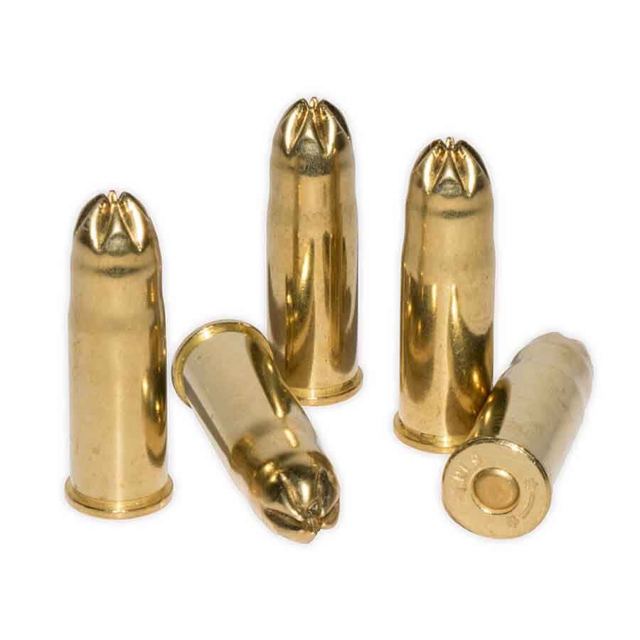 5-in-1 Plugged Brass Blank Ammunition with Smoke | 50 Rounds