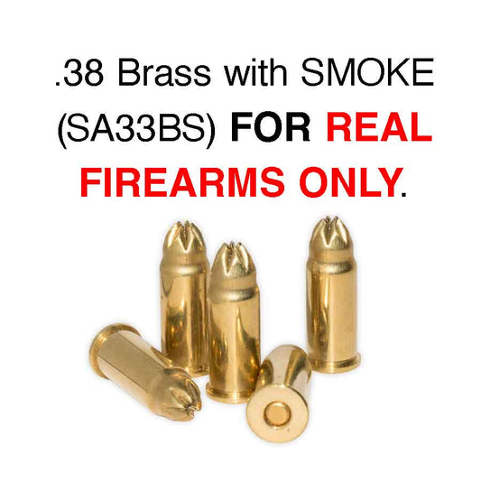 .38 Brass Blank Ammunition with Smoke (50)