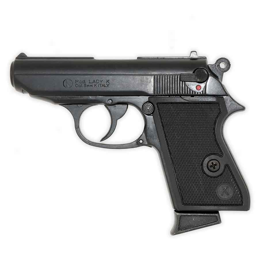 Kimar Lady K Blank-Firing Pistol | Semi-Auto Top-Firing 8mm PAK | Blued Finish