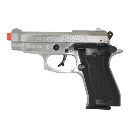 Kimar Model 85 Blank-Firing Semi-Auto Pistol | Front Fire 9mm PAK | Chrome Finish