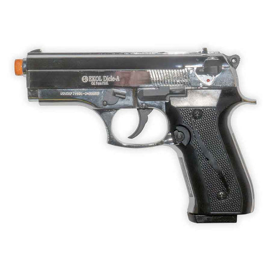 Ekol Dicle 8000 Blank-Firing Pistol | Front-Firing Semi-Auto 9mm PAK | Nickel Finish