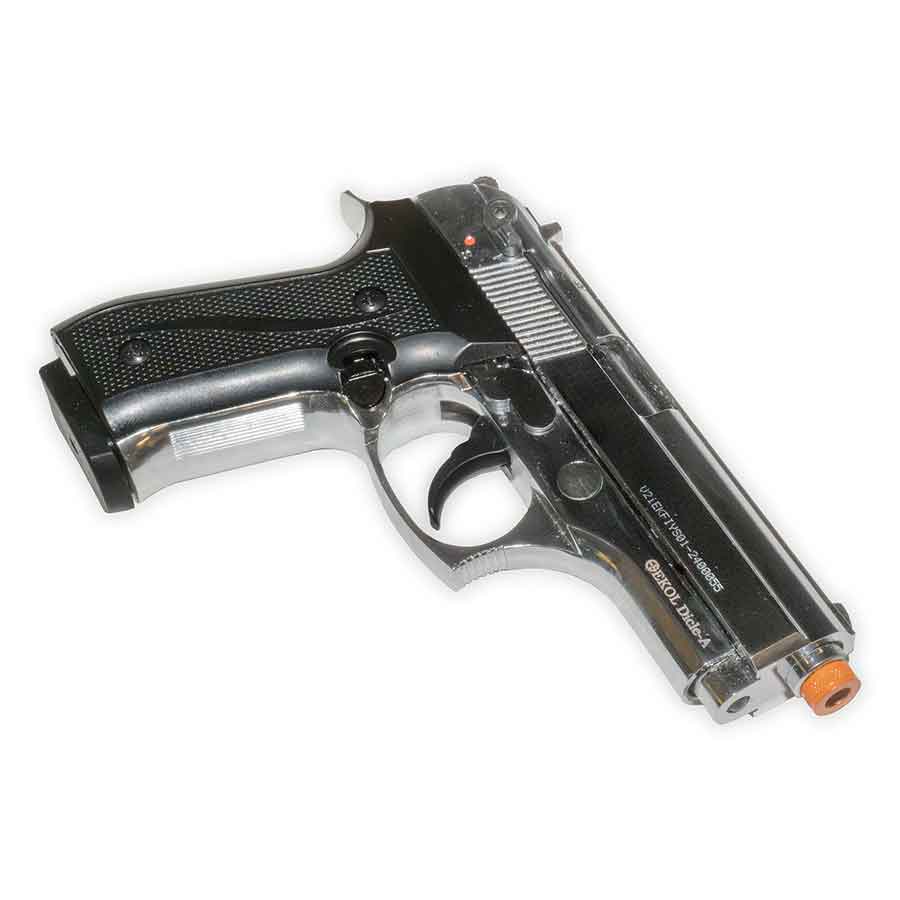 Pistola de fogueo Ekol Dicle 8000 | Semiautomática de disparo frontal PAK de 9 mm | Acabado en níquel