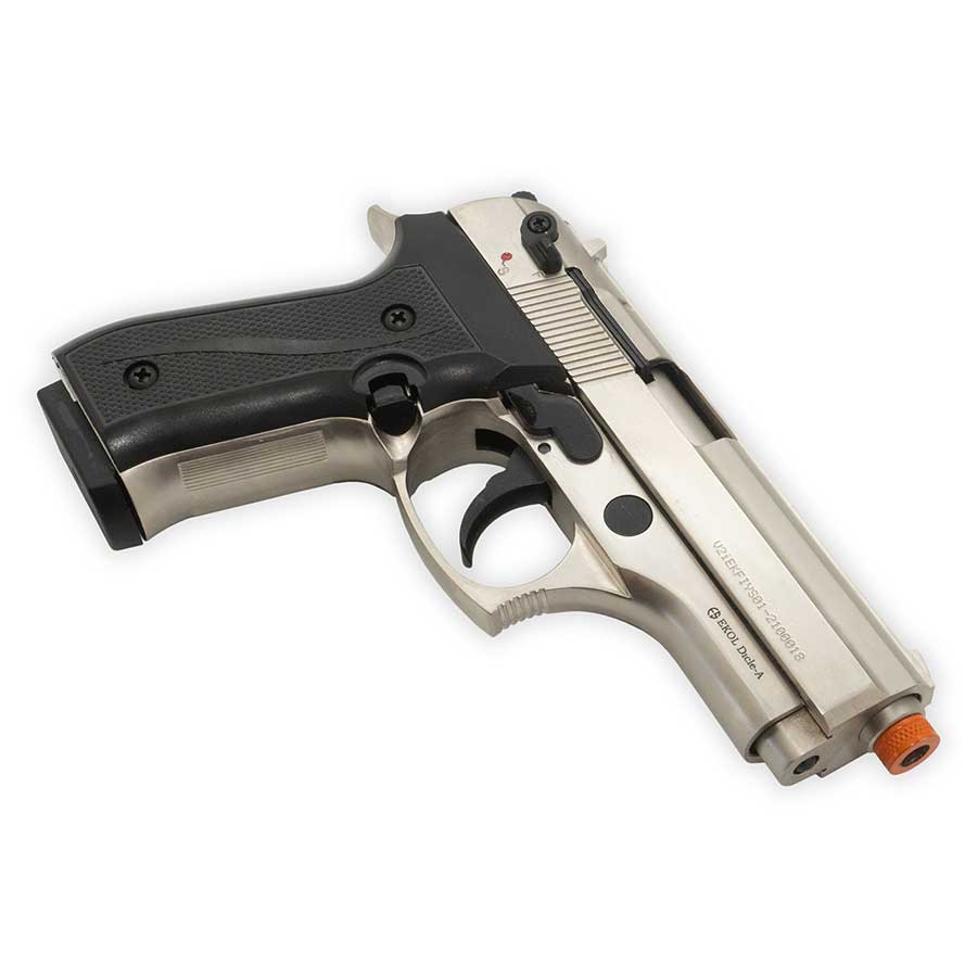 Ekol Dicle 8000 Blank-Firing Pistol | Semi-Auto Front-Firing 9mm PAK | Nickel Finish