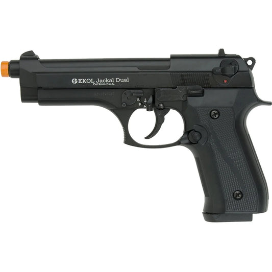 Jackal Dual Magnum Blank-Firing Pistol | Full Auto Front-Firing 9mm PAK | Black Finish