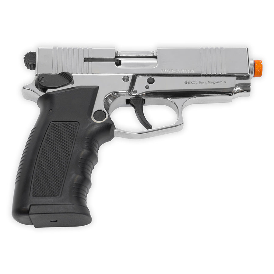 Ekol Sava Magnum | 9mm PAK Blank-Firing Pistol | Nickel Finish