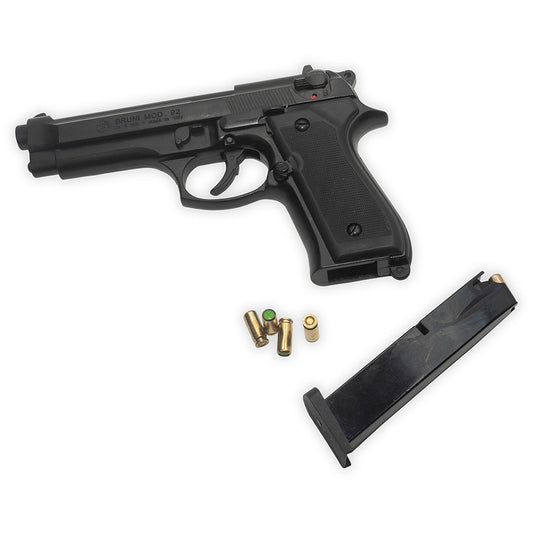 Pistola semiautomática Bruni Mod 92 de fogueo | 8 mm PAK de percusión superior | Acabado pavonado