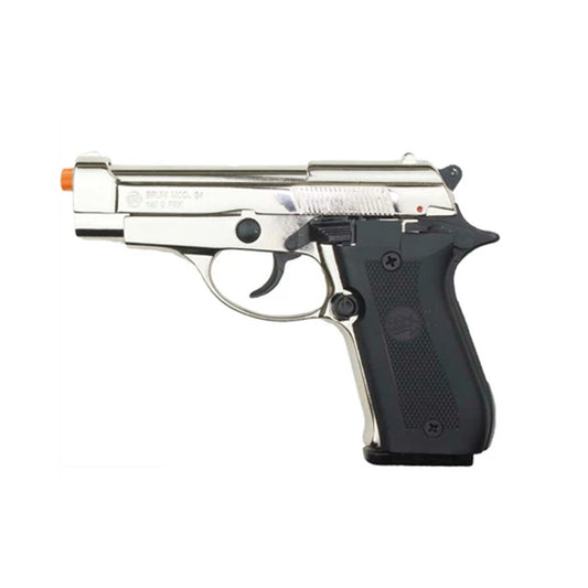 Pistola de fogueo Bruni Modelo 84 | Semiautomática, calibre 9 mm PAK | Acabado niquelado