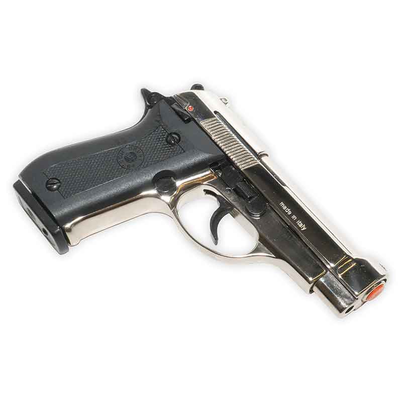 Bruni Model 84 Blank-Firing Pistol | Semi-Auto 9mm PAK | Nickel Finish