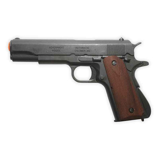 Non-Firing - 1911 Replica | Non-Removable Magazine | Blued Finish with Scored Wooded Grips