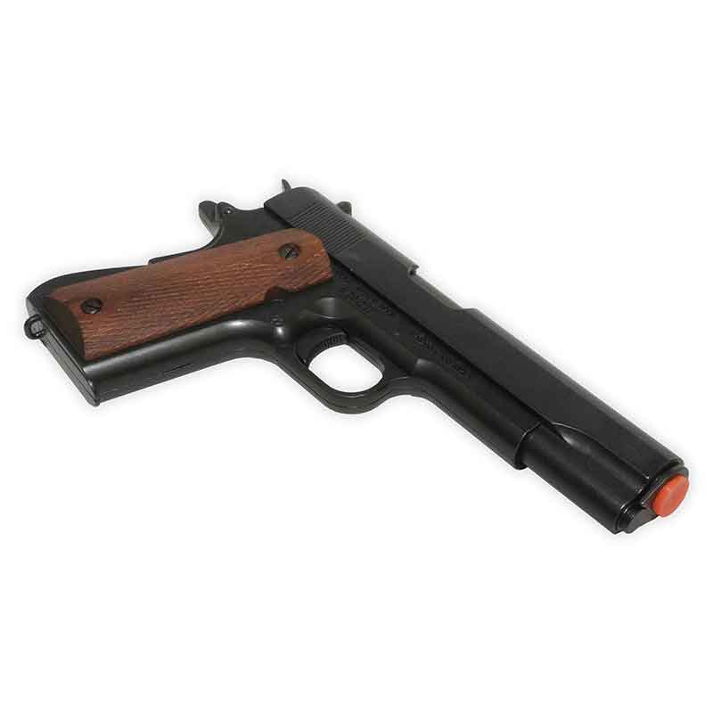 Non-Firing - 1911 Replica | Non-Removable Magazine | Blued Finish with Scored Wooded Grips