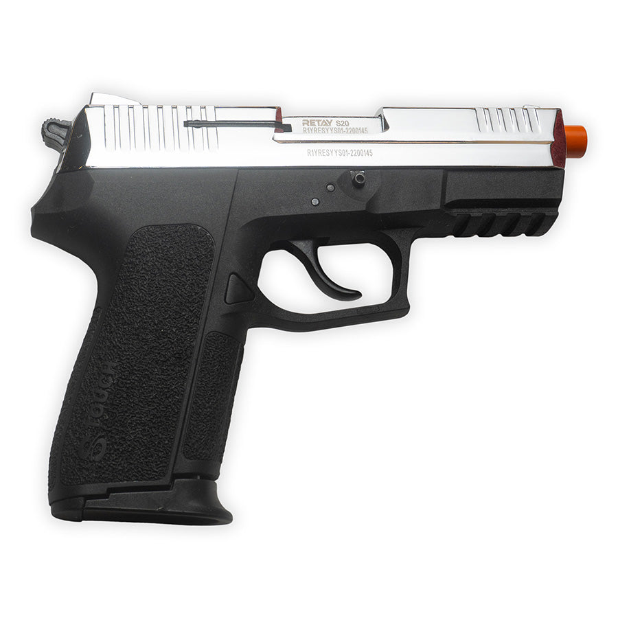 Retay S20 Blank-Firing Pistol | Front-Firing 9mm PAK | Nickel Finish