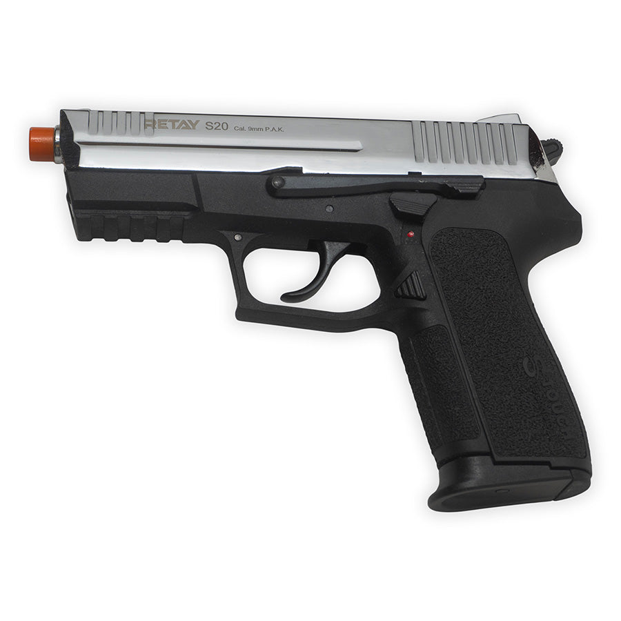 Retay S20 Blank-Firing Pistol | Front-Firing 9mm PAK | Nickel Finish