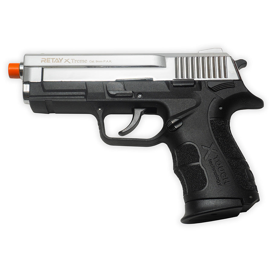 Retay XTREME Blank Firing Pistol | Front-Firing 9mmPAK | Nickel Finish